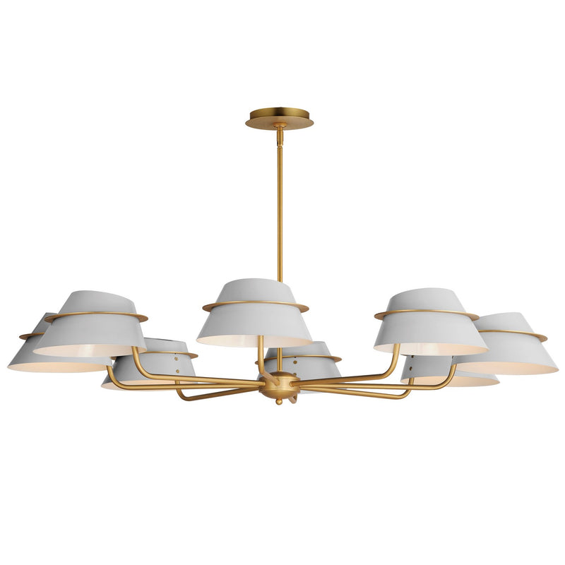 Maxim 25228LFGNAB Lucas Eight Light Chandelier, Natural Aged Brass Main Image.jpg