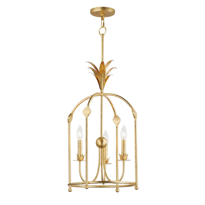 Maxim 2884GL Paloma Three Light Foyer Pendant, Gold Leaf Main Image.jpg