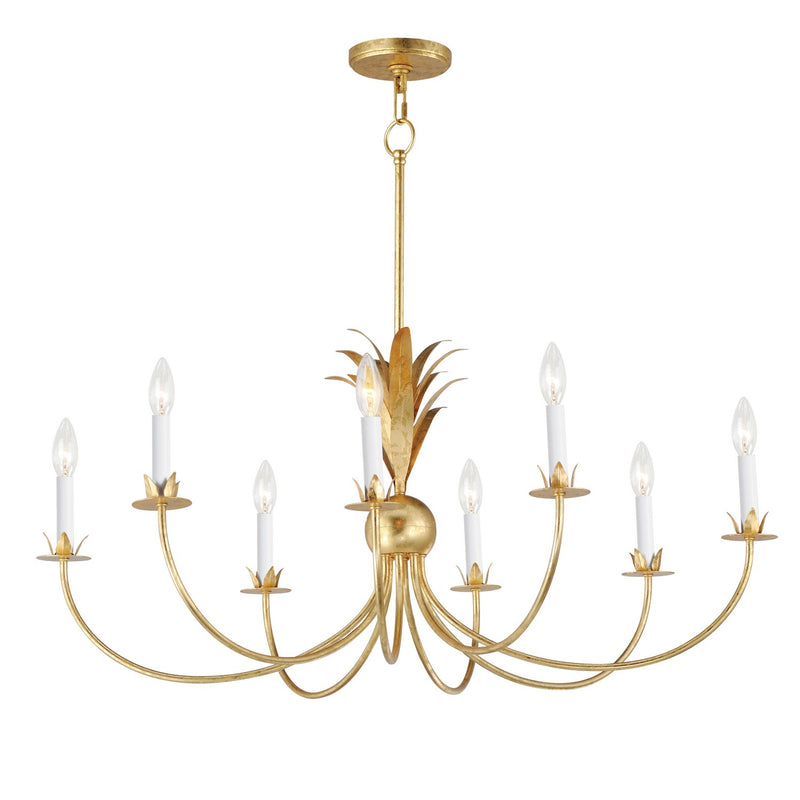 Maxim 2888GL Paloma Eight Light Chandelier, Gold Leaf Main Image.jpg