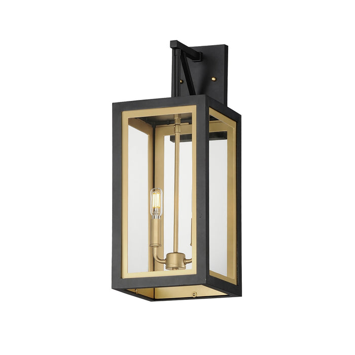 Maxim 30055CLBKGLD Neoclass Two Light Outdoor Wall Sconce, Black / Gold Main Image.jpg