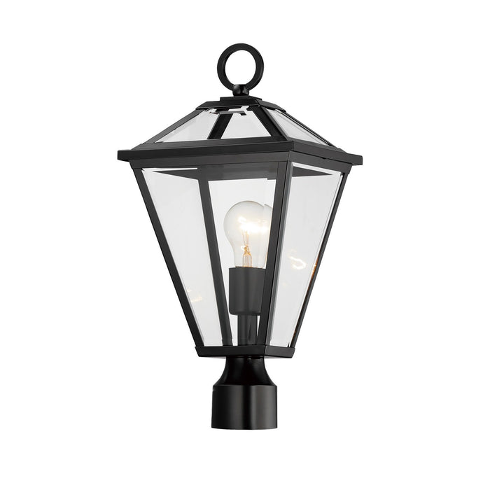 Maxim 30568CLBK Prism One Light Post Lantern, Black Main Image.jpg