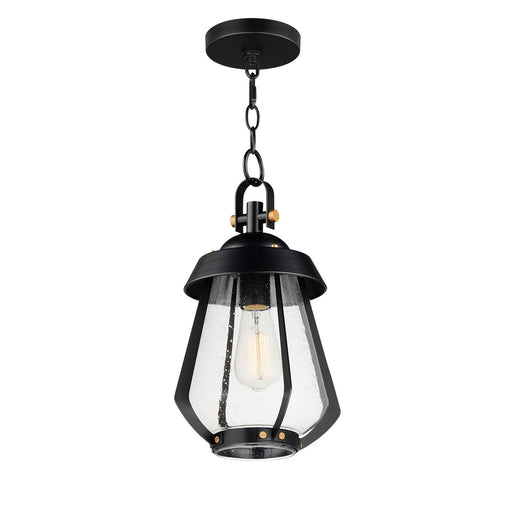 Maxim 30621CDBKAB Mariner One Light Outdoor Pendant, Black / Antique Brass Main Image.jpg