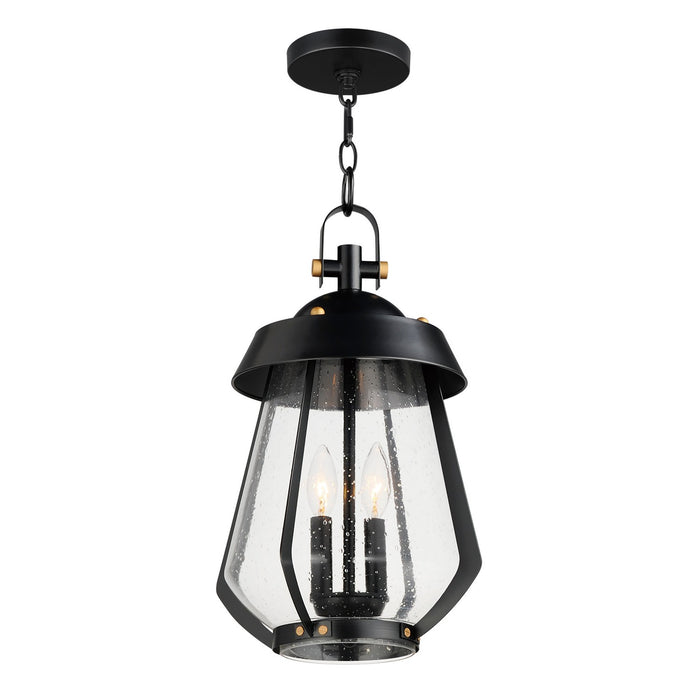 Maxim 30623CDBKAB Mariner Two Light Outdoor Pendant, Black / Antique Brass Main Image.jpg