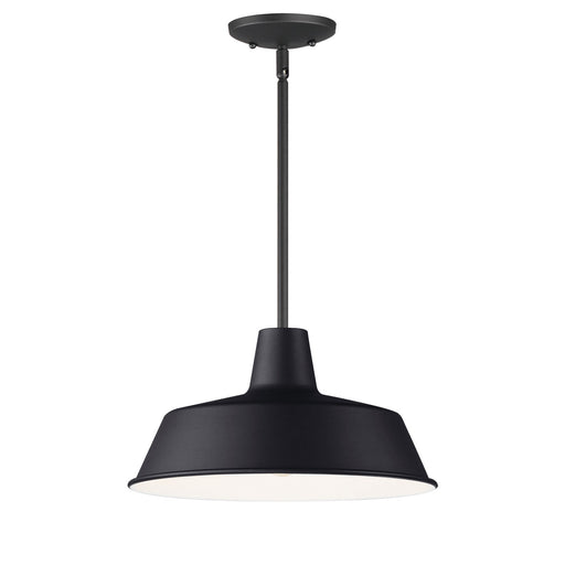 Maxim 35019BK Pier M One Light Pendant, Black Main Image.jpg