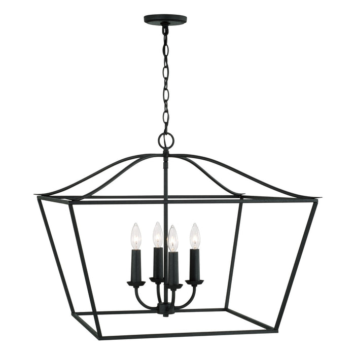 Capital Lighting 350641BI Grady Four Light Pendant, Black Iron Main Image.jpg