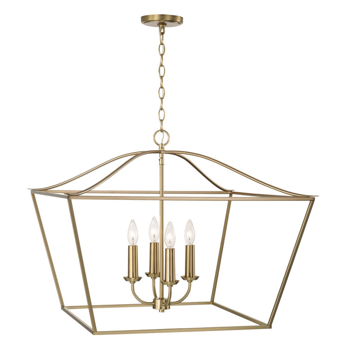 Capital Lighting 350641MA Grady Four Light Pendant, Matte Brass Main Image.jpg