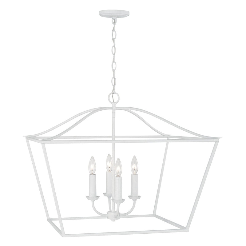 Capital Lighting 350641XW Grady Four Light Pendant, Textured White Main Image.jpg