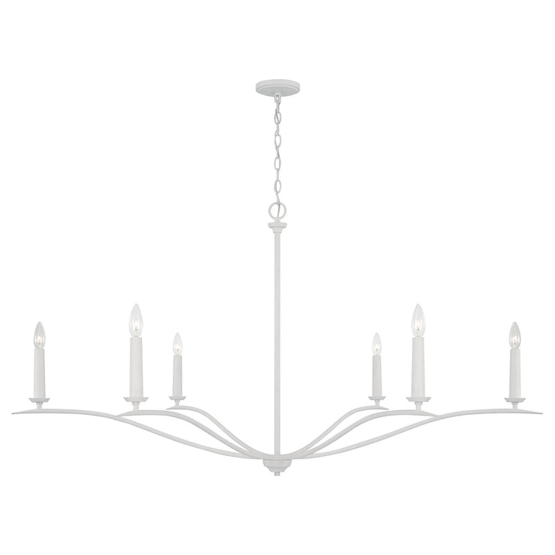 Capital Lighting 450661XW Grady Six Light Chandelier, Textured White Main Image.jpg