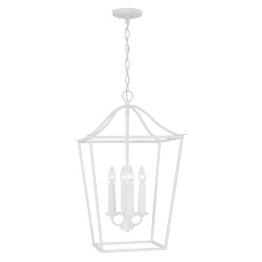 Capital Lighting 550641XW Grady Four Light Foyer Pendant, Textured White Main Image.jpg