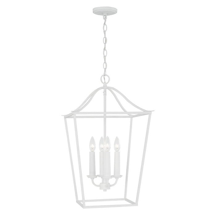 Capital Lighting 550641XW Grady Four Light Foyer Pendant, Textured White Main Image.jpg