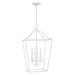 Capital Lighting 550641XW Grady Four Light Foyer Pendant, Textured White Main Image.jpg