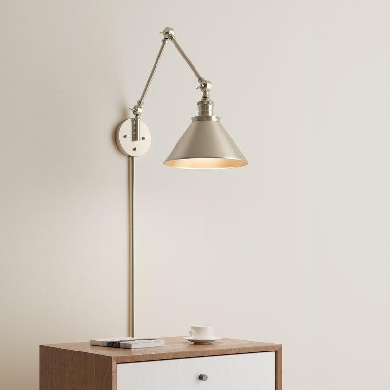 Millennium 11001-MG Edward One Light Swing Arm Wall Sconce, Modern Gold Main Image.jpg