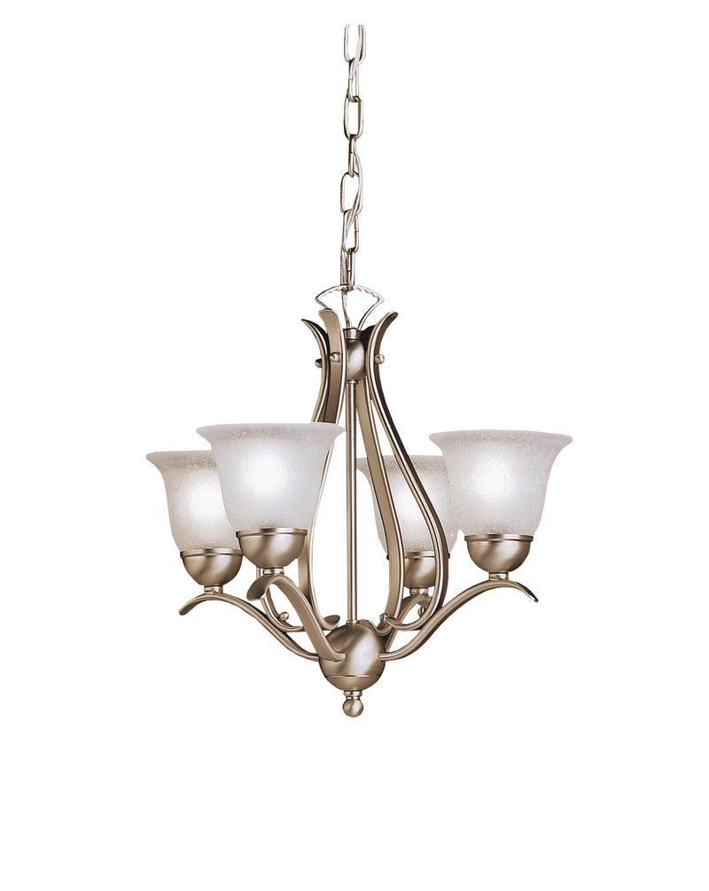 Kichler 2019NI Four Light Mini Chandelier, Brushed Nickel