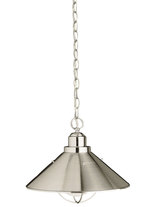 Kichler 2713NI One Light Outdoor Pendant, Brushed Nickel (2)