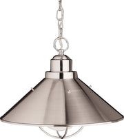Kichler 2713NI One Light Outdoor Pendant, Brushed Nickel