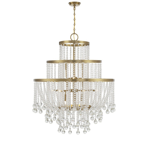 Savoy House 1-1868-15-322 15 Light Chandelier, Warm Brass