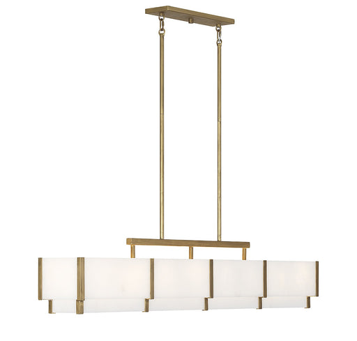 Savoy House 1-2332-8-60 Eight Light Linear Chandelier, Distressed Gold