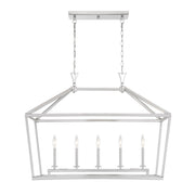 Savoy House 1-424-5-SN Five Light Linear Chandelier, Satin Nickel