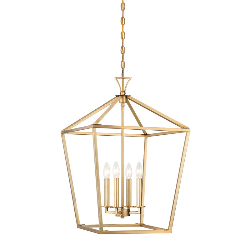 Savoy House 3-421-4-322 Four Light Pendant, Warm Brass