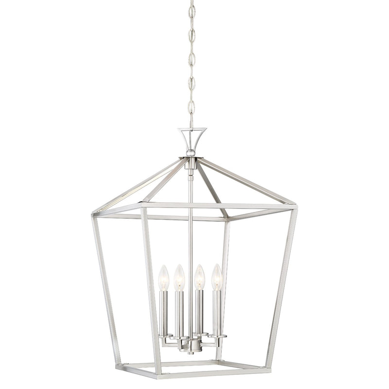 Savoy House 3-421-4-SN Four Light Pendant, Satin Nickel