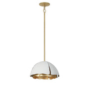 Savoy House 7-1398-3-14 Three Light Pendant, Cavalier Gold w/Royal White