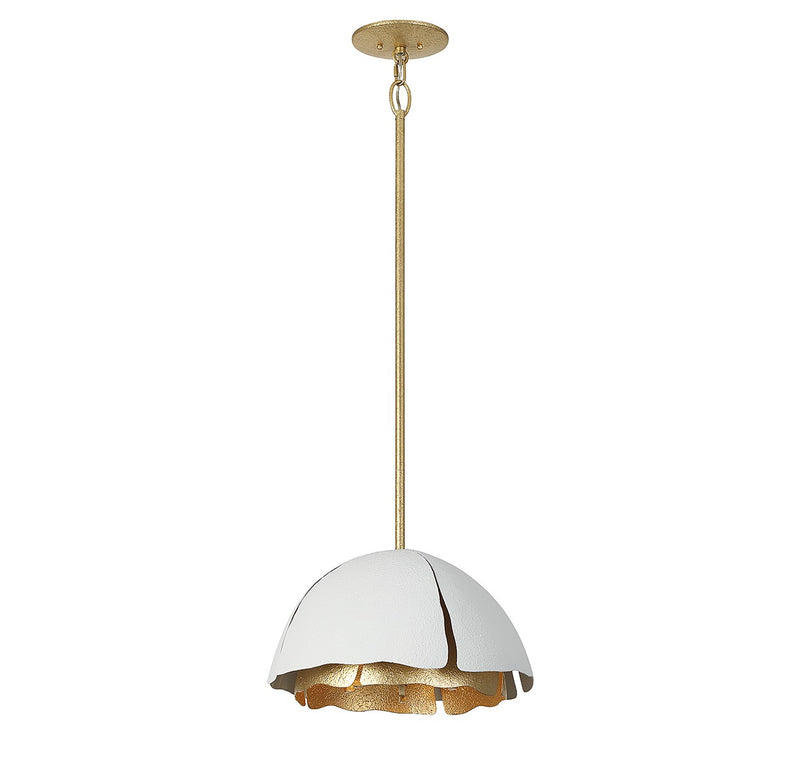 Savoy House 7-1398-3-14 Three Light Pendant, Cavalier Gold w/Royal White