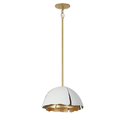 Savoy House 7-1398-3-14 Three Light Pendant, Cavalier Gold w/Royal White