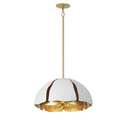 Savoy House 7-1399-5-14 Five Light Pendant, Cavalier Gold w/Royal White