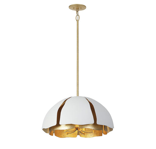 Savoy House 7-1399-5-14 Five Light Pendant, Cavalier Gold w/Royal White