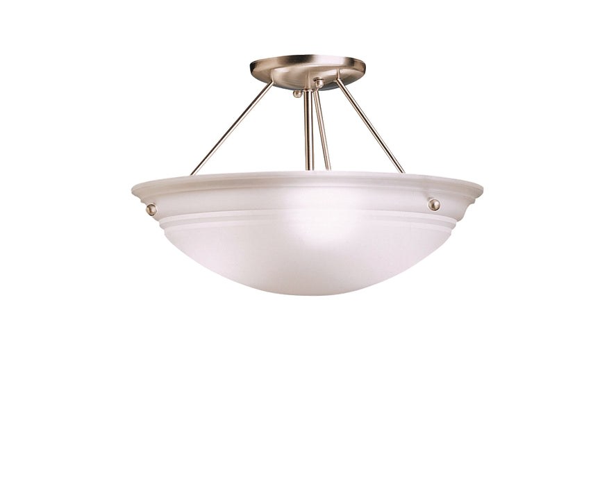 Kichler 3122NI Cove Molding Top Glass Three Light Semi Flush Mount, Brushed Nickel Main Image.jpg