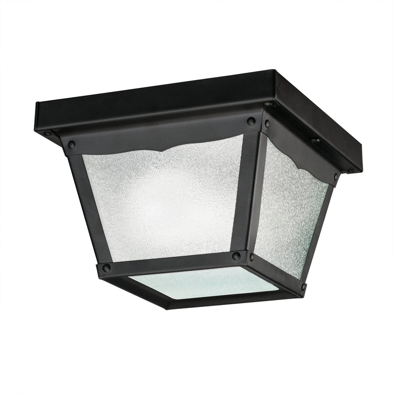 Kichler 365BK One Light Outdoor Ceiling Mount, Black
