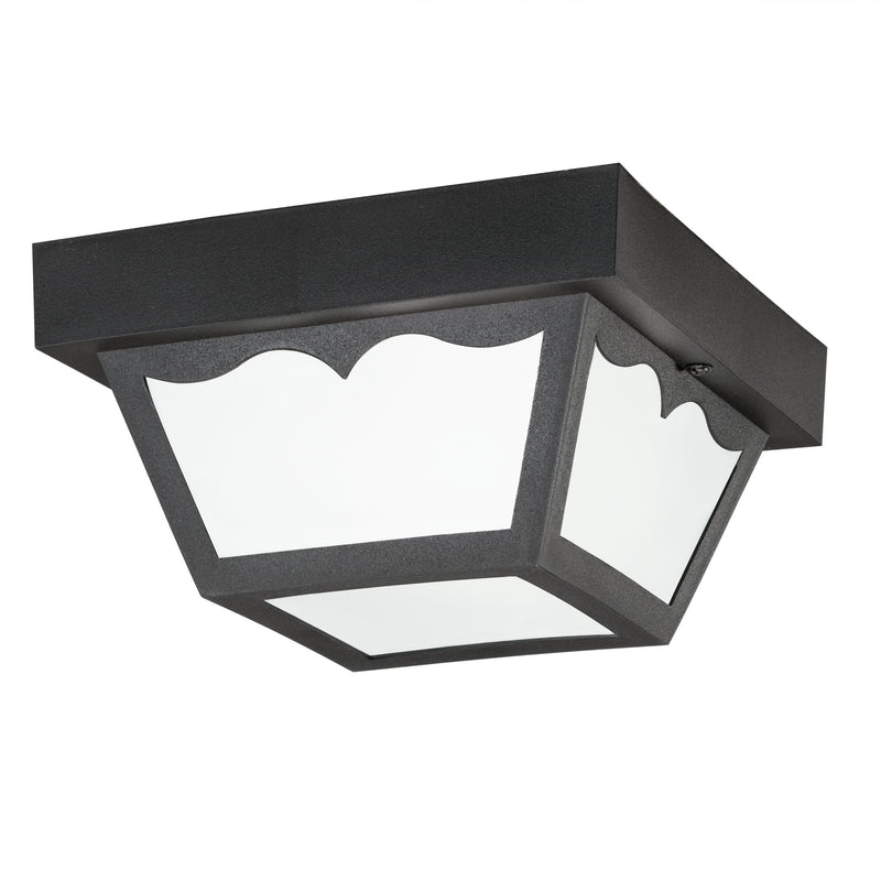 Kichler 9320BK One Light Outdoor Ceiling Mount, Black