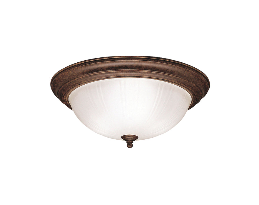 Kichler 8655TZ Three Light Flush Mount, Tannery Bronze Main Image.jpg