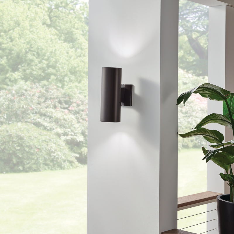 Kichler 9244AZ Two Light Outdoor Wall Mount, Architectural Bronze (3)