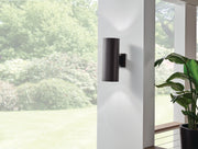 Kichler 9246AZ Two Light Outdoor Wall Mount, Architectural Bronze (2)