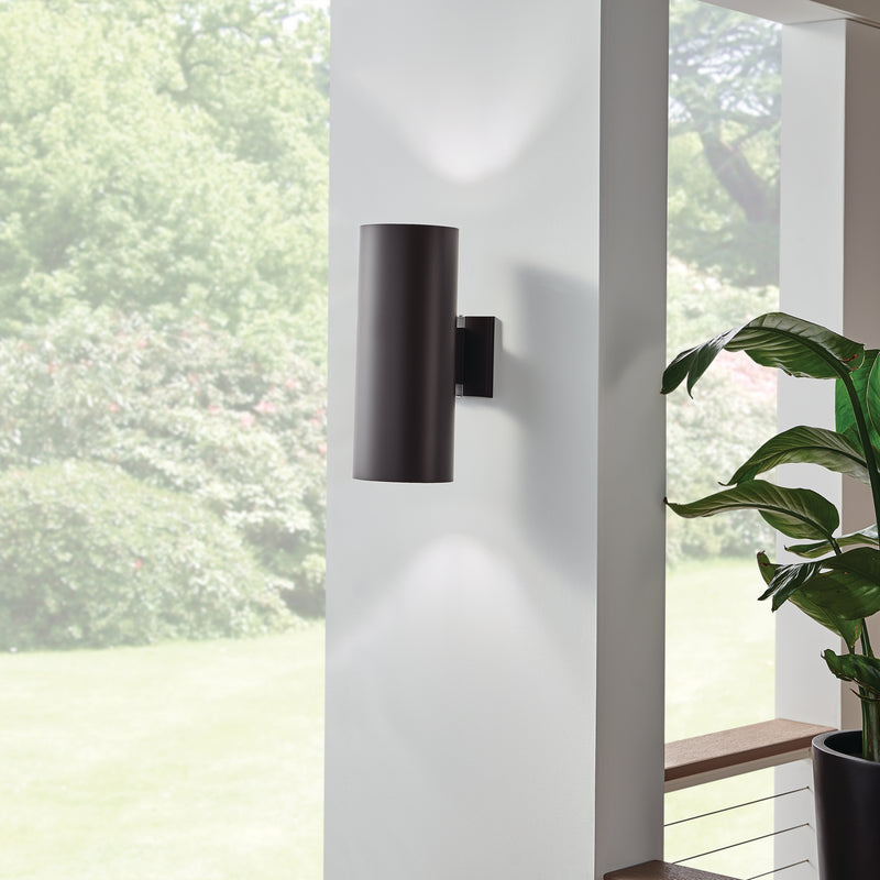 Kichler 9246AZ Two Light Outdoor Wall Mount, Architectural Bronze (3)