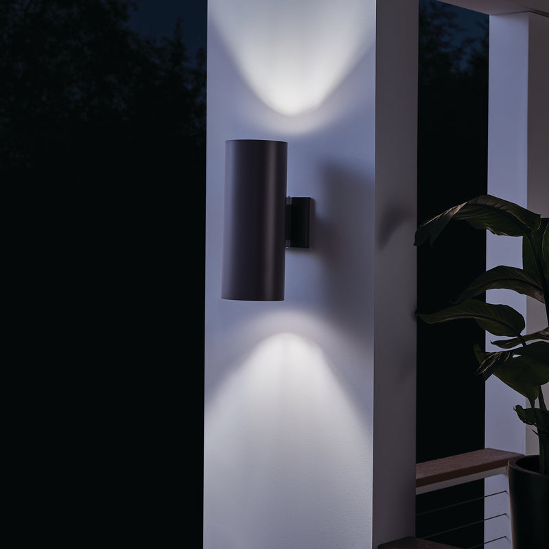 Kichler 9246AZ Two Light Outdoor Wall Mount, Architectural Bronze (5)