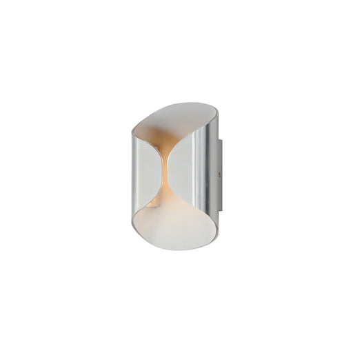 ET2 E30151-SAWT Folio LED Outdoor Wall Lamp, Satin Aluminum / White Main Image.jpg