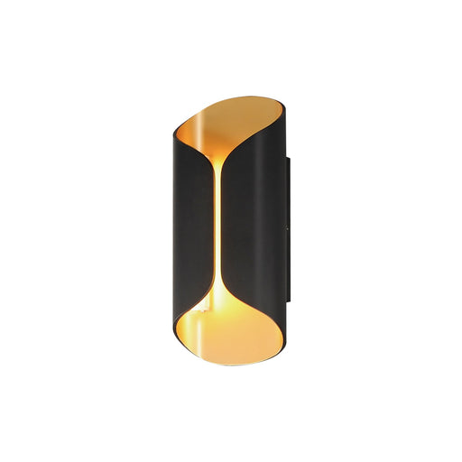 ET2 E30152-BKGLD Folio LED Outdoor Wall Lamp, Black / Gold Main Image.jpg