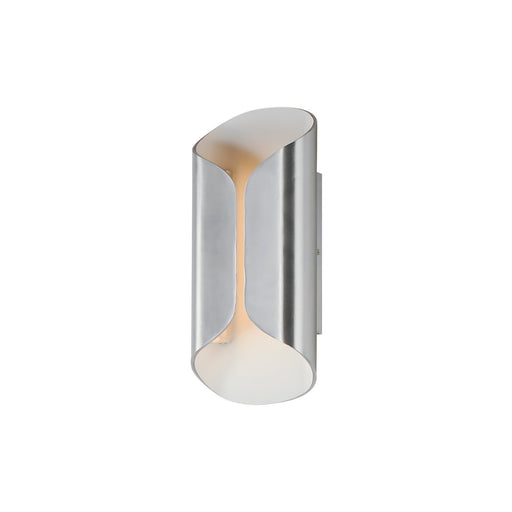 ET2 E30152-SAWT Folio LED Outdoor Wall Lamp, Satin Aluminum / White Main Image.jpg