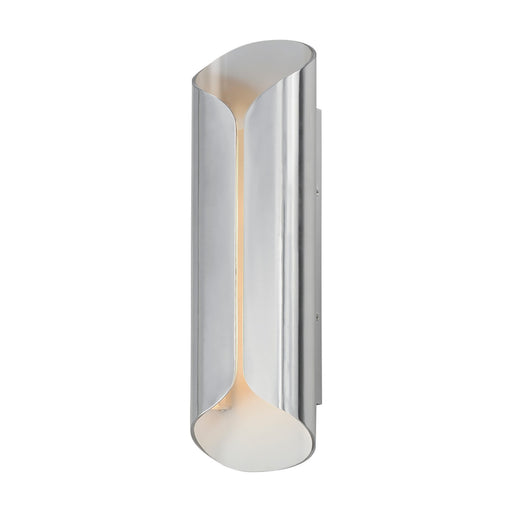 ET2 E30156-SAWT Folio LED Outdoor Wall Lamp, Satin Aluminum / White Main Image.jpg