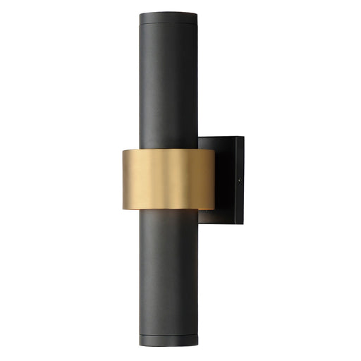 ET2 E34756-BKGLD Reveal Outdoor LED Outdoor Wall Sconce, Black / Gold Main Image.jpg