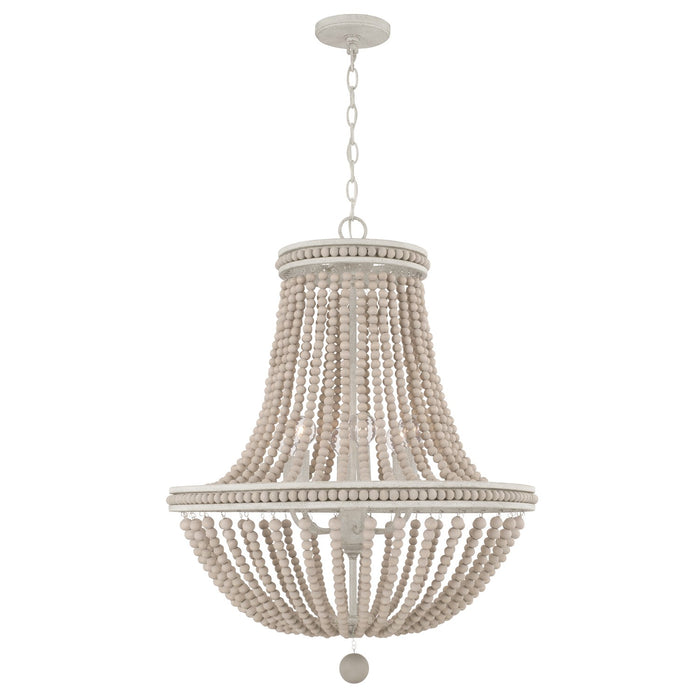 Capital Lighting AA1020SR Six Light Chandelier, Sand Dollar