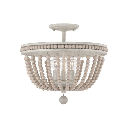 Capital Lighting AA1021SR Three Light Semi-Flush Mount, Sand Dollar