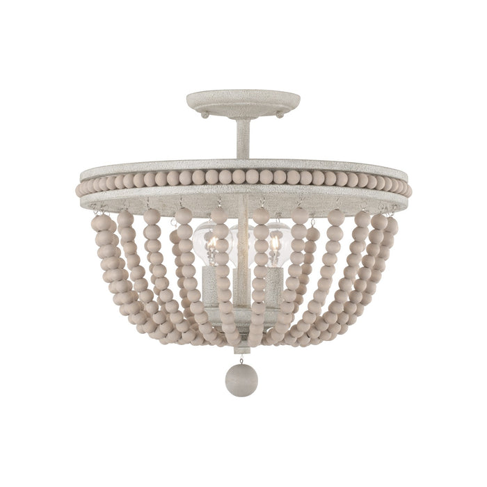 Capital Lighting AA1021SR Three Light Semi-Flush Mount, Sand Dollar