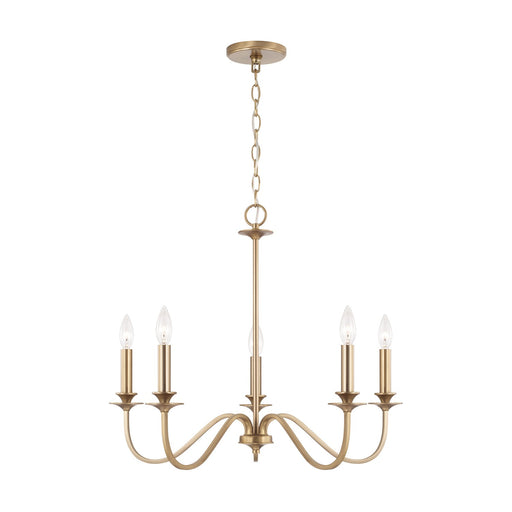 Capital Lighting AA1023MA Five Light Chandelier, Matte Brass