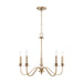 Capital Lighting AA1023MA Five Light Chandelier, Matte Brass
