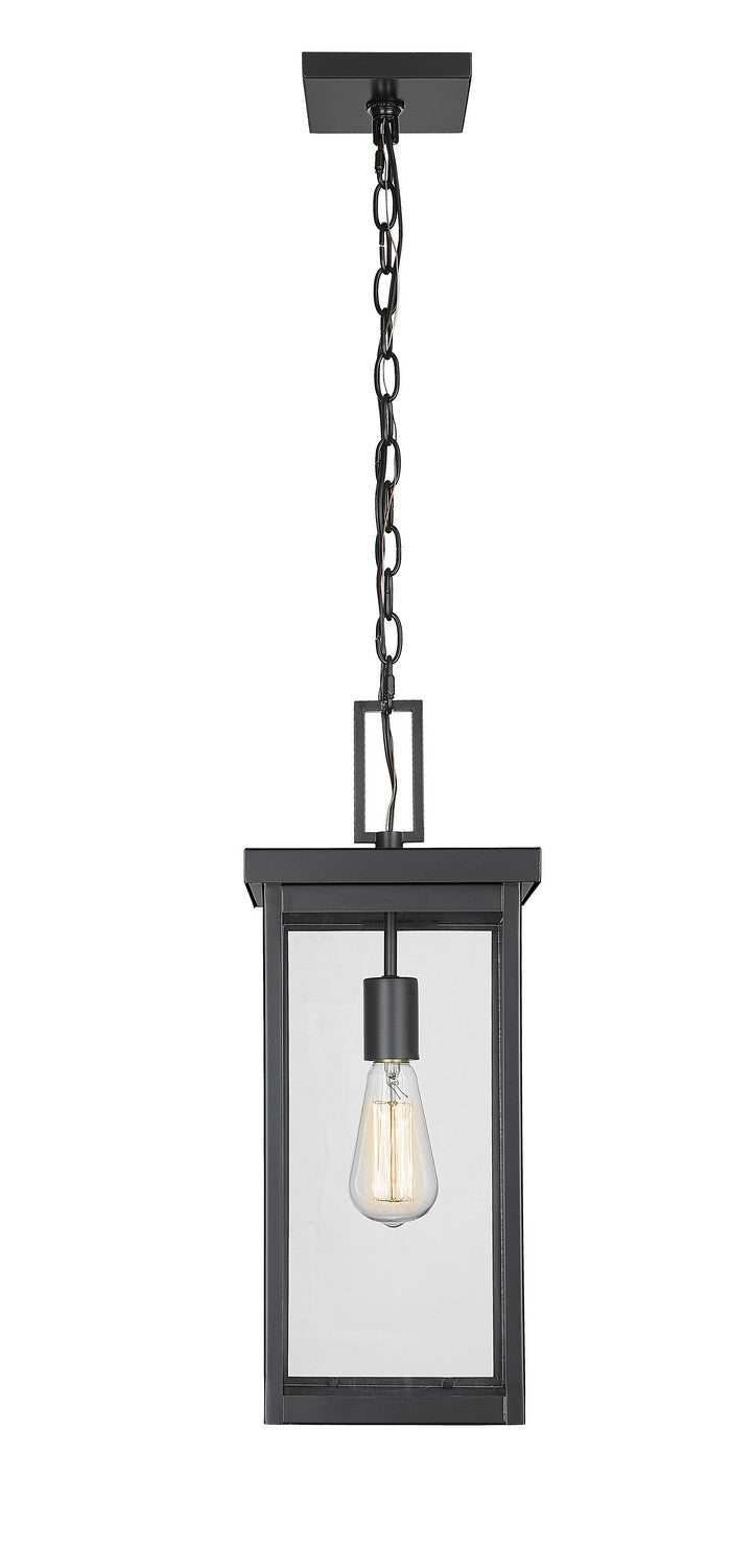 Millennium 42607-PBK Barkeley One Light Outdoor Hanging Lantern, Powder Coated Black Main Image.jpg