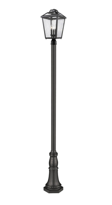 Z-Lite 539PHBR-518P-BK Bayland Three Light Outdoor Post Mount, Black Main Image.jpg