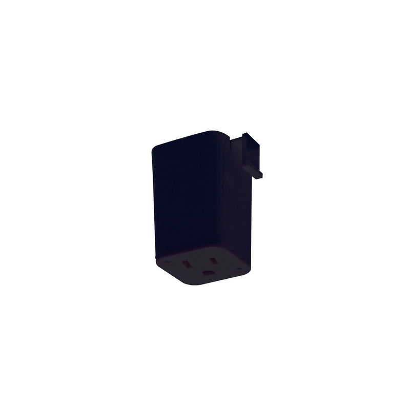 Nora Lighting NT-327B 1-Circuit Track Outlet Adaptor, 1 Or 2 Circuit Track, Black Main Image.jpg